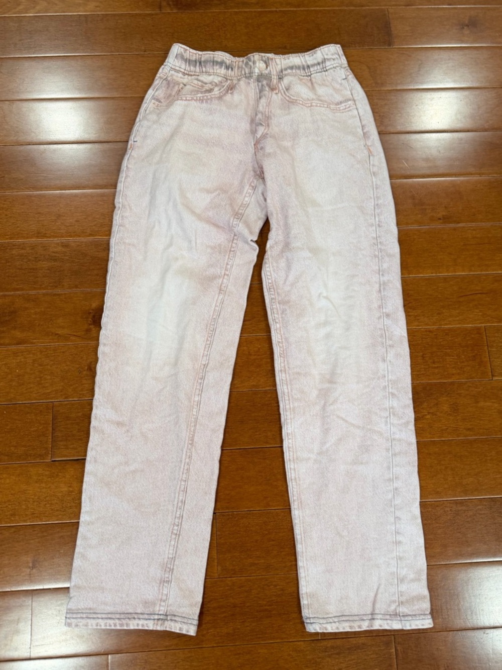 Rag & Bone Light Pink Cotton Elastic Waist Faux Jean Miramar Leggings Pants XS